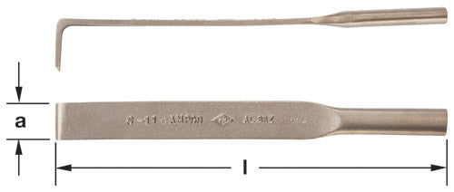Ampco S-11G aluminum bronze deck scraper with dimensions