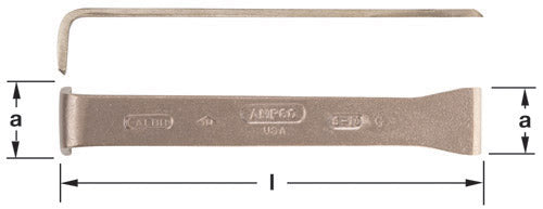 Ampco aluminum bronze deck scraper with dimensions