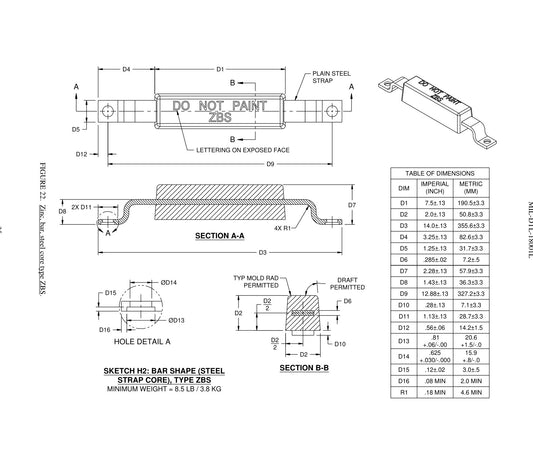 ZBS — MIL-DTL-18001L specification drawing