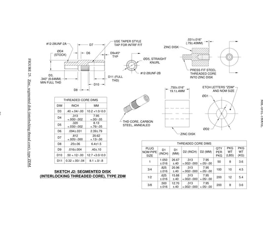 ZDM — MIL-DTL-18001L specification drawing