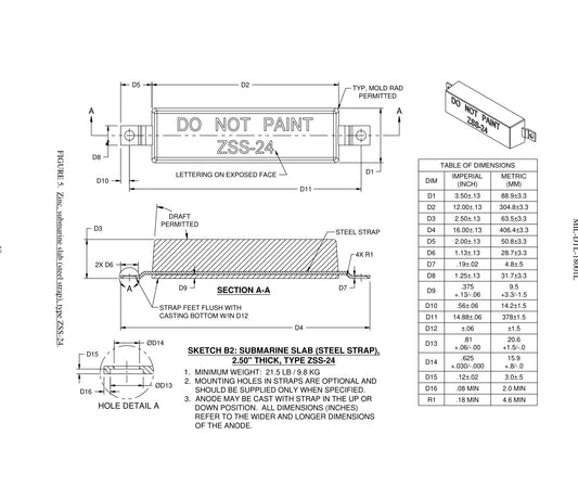 ZSS — MIL-DTL-18001L specification drawing