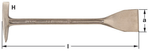 Ampco S-5 aluminum bronze pick and scaler with dimensions